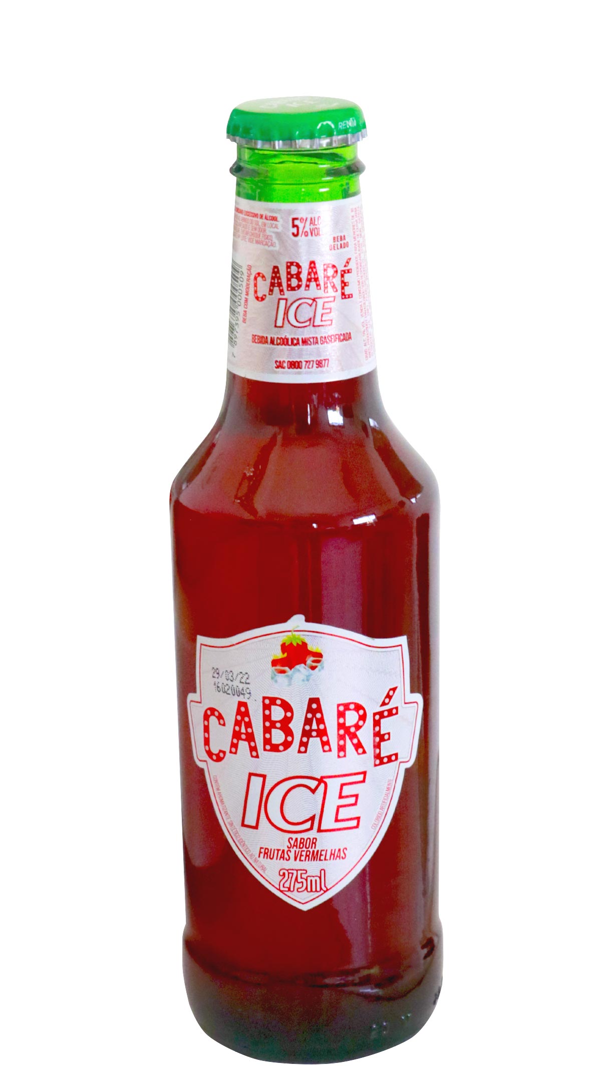 Cabaré Ice Frutas Vermelhas long neck 